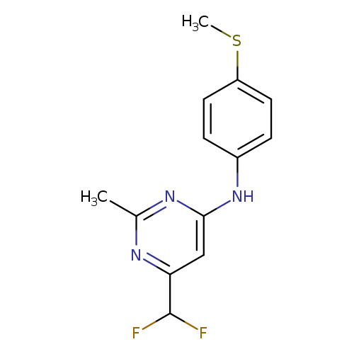 6-(difluoromethyl)-2-methyl-N-[4-(methylsulfanyl)phenyl]pyrimidin-4-amine