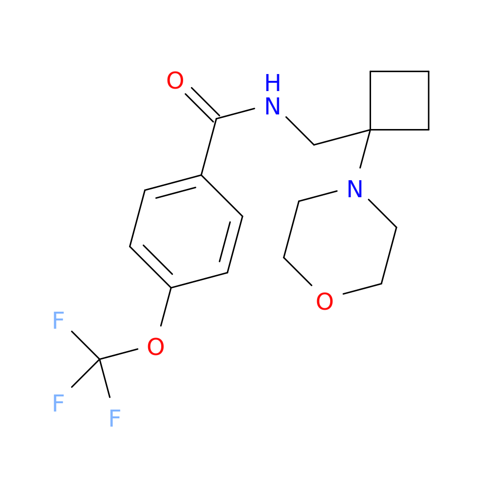 N-{[1-(morpholin-4-yl)cyclobutyl]methyl}-4-(trifluoromethoxy)benzamide