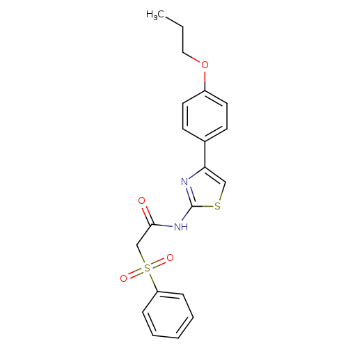 2-(benzenesulfonyl)-N-[4-(4-propoxyphenyl)-1,3-thiazol-2-yl]acetamide