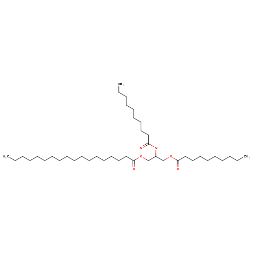 Octadecanoic acid, 2,3-bis[(1-oxodecyl)oxy]propyl ester