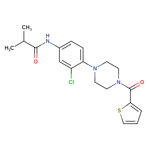 N-{3-chloro-4-[4-(2-thienylcarbonyl)-1-piperazinyl]phenyl}-2-methylpropanamide