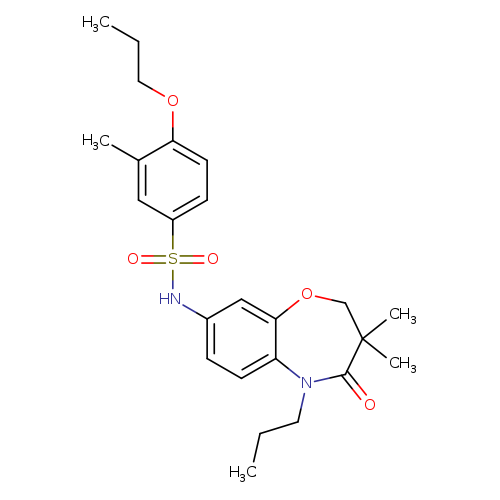 N-(3,3-dimethyl-4-oxo-5-propyl-2,3,4,5-tetrahydro-1,5-benzoxazepin-8-yl)-3-methyl-4-propoxybenzene-1-sulfonamide