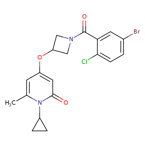 4-{[1-(5-bromo-2-chlorobenzoyl)azetidin-3-yl]oxy}-1-cyclopropyl-6-methyl-1,2-dihydropyridin-2-one