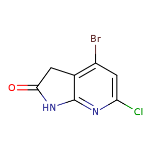 2H-Pyrrolo[2,3-b]pyridin-2-one, 4-bromo-6-chloro-1,3-dihydro-