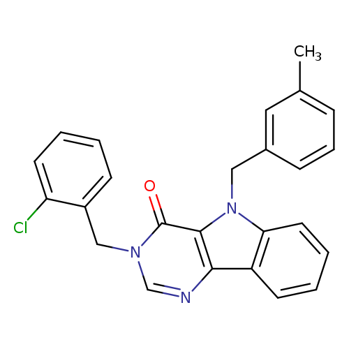 3-[(2-chlorophenyl)methyl]-5-[(3-methylphenyl)methyl]-3H,4H,5H-pyrimido[5,4-b]indol-4-one