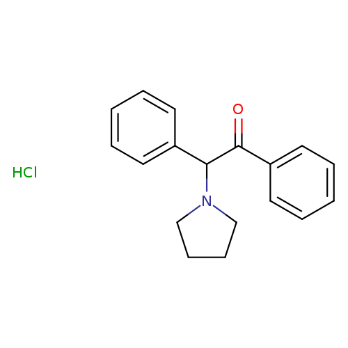 1,2-diphenyl-2-(1-pyrrolidinyl)-ethanone, monohydrochloride