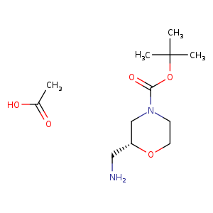 4-Morpholinecarboxylic acid, 2-(aminomethyl)-, 1,1-dimethylethyl ester, acetate (1:1), (2R)-