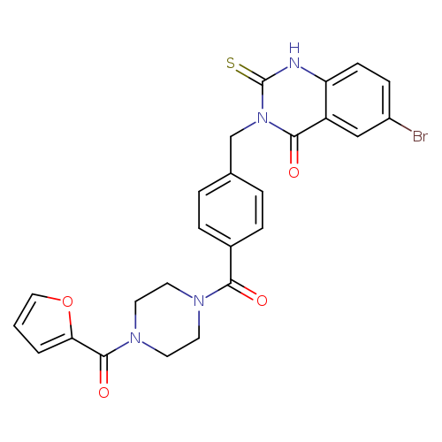 6-bromo-3-({4-[4-(furan-2-carbonyl)piperazine-1-carbonyl]phenyl}methyl)-2-sulfanylidene-1,2,3,4-tetrahydroquinazolin-4-one