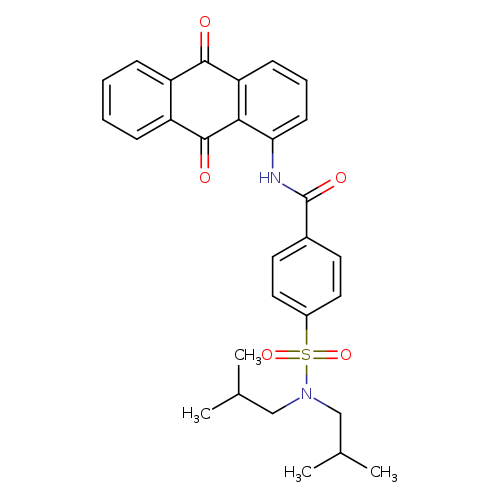 4-[bis(2-methylpropyl)sulfamoyl]-N-(9,10-dioxo-9,10-dihydroanthracen-1-yl)benzamide