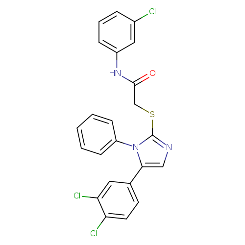 N-(3-chlorophenyl)-2-{[5-(3,4-dichlorophenyl)-1-phenyl-1H-imidazol-2-yl]sulfanyl}acetamide