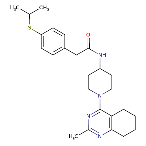 N-[1-(2-methyl-5,6,7,8-tetrahydroquinazolin-4-yl)piperidin-4-yl]-2-[4-(propan-2-ylsulfanyl)phenyl]acetamide