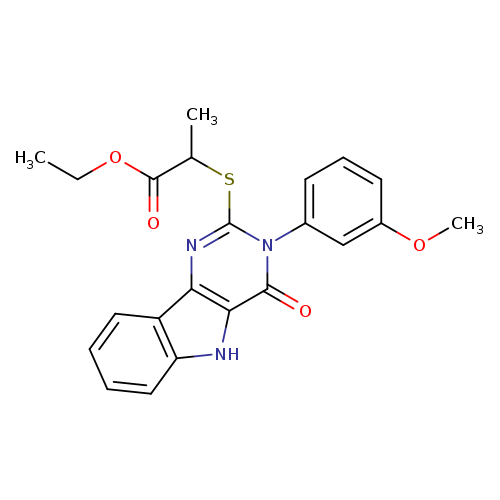 ethyl 2-{[3-(3-methoxyphenyl)-4-oxo-3H,4H,5H-pyrimido[5,4-b]indol-2-yl]sulfanyl}propanoate