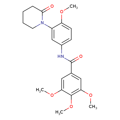 3,4,5-trimethoxy-N-[4-methoxy-3-(2-oxopiperidin-1-yl)phenyl]benzamide