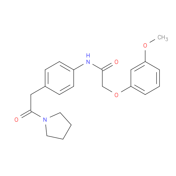 2-(3-methoxyphenoxy)-N-{4-[2-oxo-2-(pyrrolidin-1-yl)ethyl]phenyl}acetamide