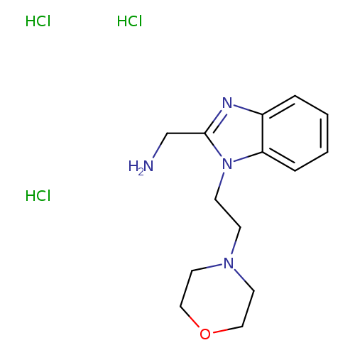 1-{1-[2-(morpholin-4-yl)ethyl]-1H-1,3-benzodiazol-2-yl}methanaminetrihydrochloride