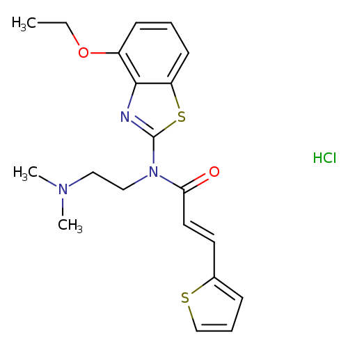 (2E)-N-[2-(dimethylamino)ethyl]-N-(4-ethoxy-1,3-benzothiazol-2-yl)-3-(thiophen-2-yl)prop-2-enamide hydrochloride