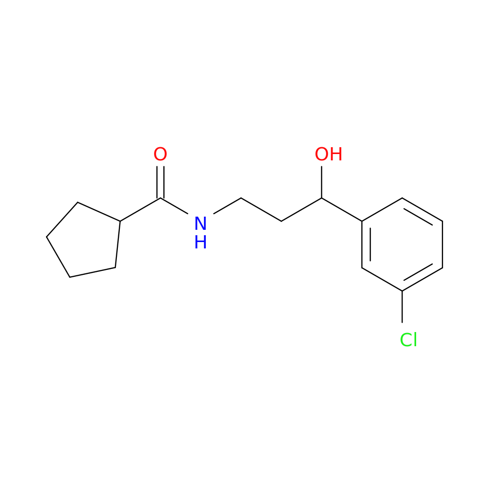 N-[3-(3-chlorophenyl)-3-hydroxypropyl]cyclopentanecarboxamide