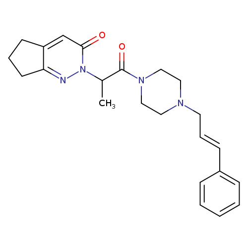 2-(1-oxo-1-{4-[(2E)-3-phenylprop-2-en-1-yl]piperazin-1-yl}propan-2-yl)-2H,3H,5H,6H,7H-cyclopenta[c]pyridazin-3-one