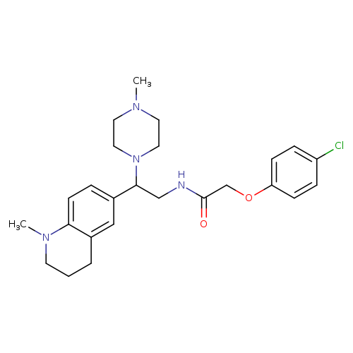 2-(4-chlorophenoxy)-N-[2-(1-methyl-1,2,3,4-tetrahydroquinolin-6-yl)-2-(4-methylpiperazin-1-yl)ethyl]acetamide