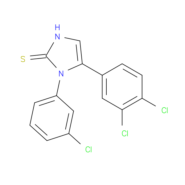 1-(3-chlorophenyl)-5-(3,4-dichlorophenyl)-2,3-dihydro-1H-imidazole-2-thione
