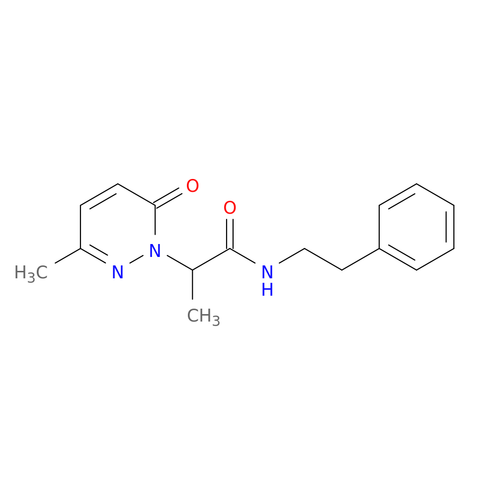 2-(3-methyl-6-oxo-1,6-dihydropyridazin-1-yl)-N-(2-phenylethyl)propanamide