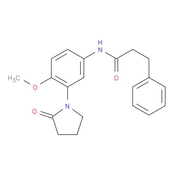 N-[4-methoxy-3-(2-oxopyrrolidin-1-yl)phenyl]-3-phenylpropanamide
