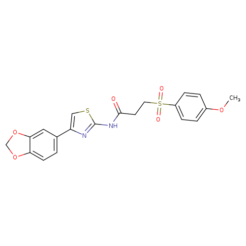 N-[4-(2H-1,3-benzodioxol-5-yl)-1,3-thiazol-2-yl]-3-(4-methoxybenzenesulfonyl)propanamide