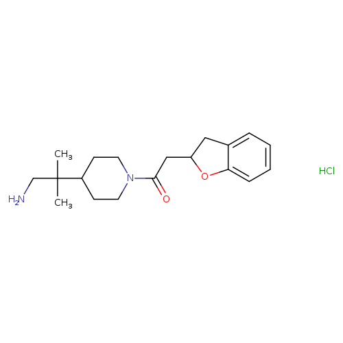1-[4-(1-amino-2-methylpropan-2-yl)piperidin-1-yl]-2-(2,3-dihydro-1-benzofuran-2-yl)ethan-1-onehydrochloride