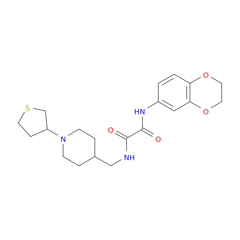 N'-(2,3-dihydro-1,4-benzodioxin-6-yl)-N-{[1-(thiolan-3-yl)piperidin-4-yl]methyl}ethanediamide