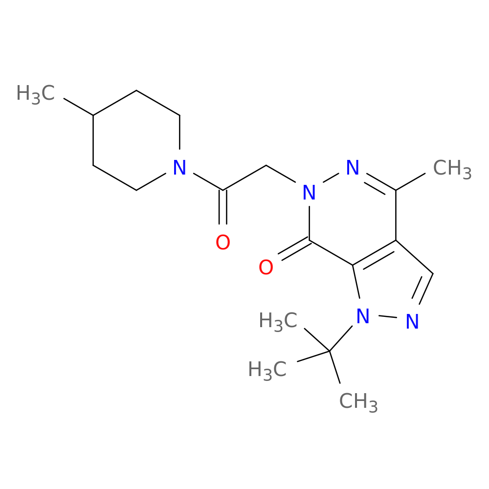 1-tert-butyl-4-methyl-6-[2-(4-methylpiperidin-1-yl)-2-oxoethyl]-1H,6H,7H-pyrazolo[3,4-d]pyridazin-7-one