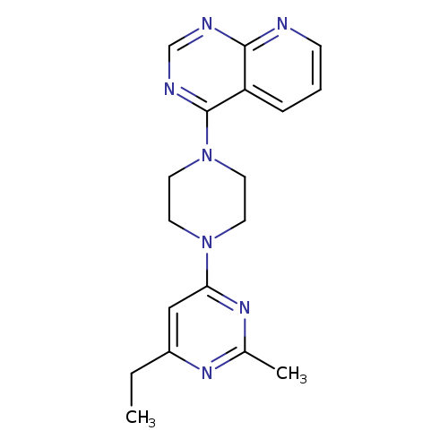 4-ethyl-2-methyl-6-(4-{pyrido[2,3-d]pyrimidin-4-yl}piperazin-1-yl)pyrimidine