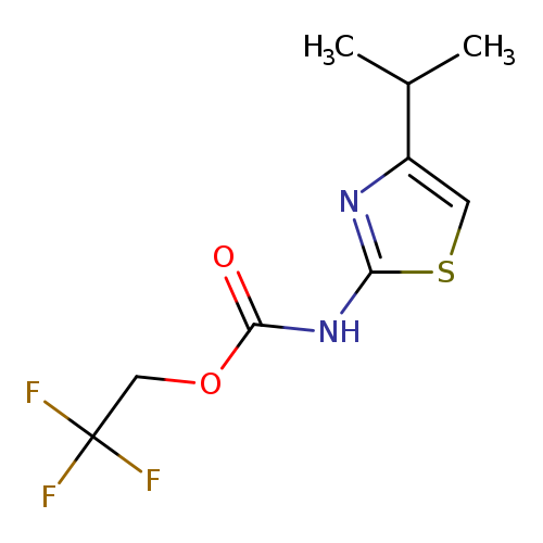 2,2,2-trifluoroethyl N-[4-(propan-2-yl)-1,3-thiazol-2-yl]carbamate