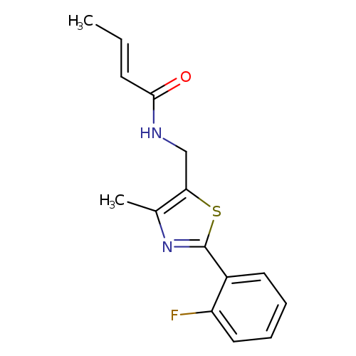 (2E)-N-{[2-(2-fluorophenyl)-4-methyl-1,3-thiazol-5-yl]methyl}but-2-enamide