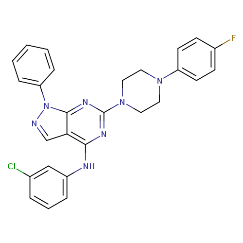 N-(3-chlorophenyl)-6-[4-(4-fluorophenyl)piperazin-1-yl]-1-phenyl-1H-pyrazolo[3,4-d]pyrimidin-4-amine