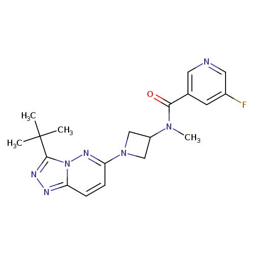N-(1-{3-tert-butyl-[1,2,4]triazolo[4,3-b]pyridazin-6-yl}azetidin-3-yl)-5-fluoro-N-methylpyridine-3-carboxamide