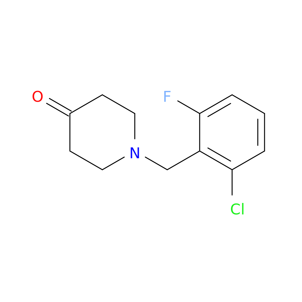 1-[(2-chloro-6-fluorophenyl)methyl]piperidin-4-one