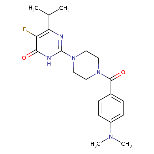 2-{4-[4-(dimethylamino)benzoyl]piperazin-1-yl}-5-fluoro-6-(propan-2-yl)-3,4-dihydropyrimidin-4-one