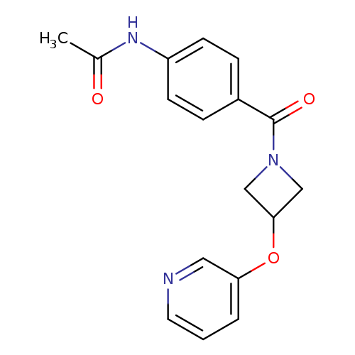 N-{4-[3-(pyridin-3-yloxy)azetidine-1-carbonyl]phenyl}acetamide