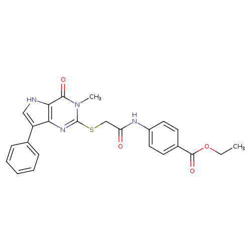 ethyl 4-[2-({3-methyl-4-oxo-7-phenyl-3H,4H,5H-pyrrolo[3,2-d]pyrimidin-2-yl}sulfanyl)acetamido]benzoate