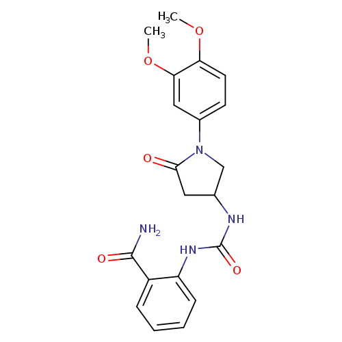 2-({[1-(3,4-dimethoxyphenyl)-5-oxopyrrolidin-3-yl]carbamoyl}amino)benzamide
