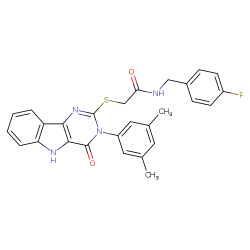 2-{[3-(3,5-dimethylphenyl)-4-oxo-3H,4H,5H-pyrimido[5,4-b]indol-2-yl]sulfanyl}-N-[(4-fluorophenyl)methyl]acetamide