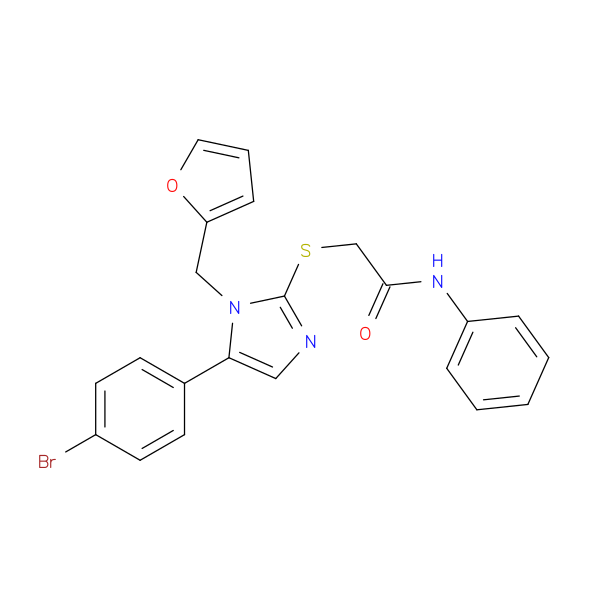 2-{[5-(4-bromophenyl)-1-[(furan-2-yl)methyl]-1H-imidazol-2-yl]sulfanyl}-N-phenylacetamide