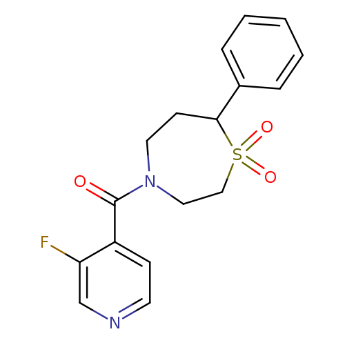 4-(3-fluoropyridine-4-carbonyl)-7-phenyl-1lambda6,4-thiazepane-1,1-dione
