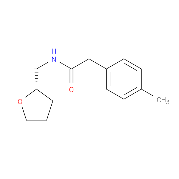 2-(4-methylphenyl)-N-{[(2S)-oxolan-2-yl]methyl}acetamide