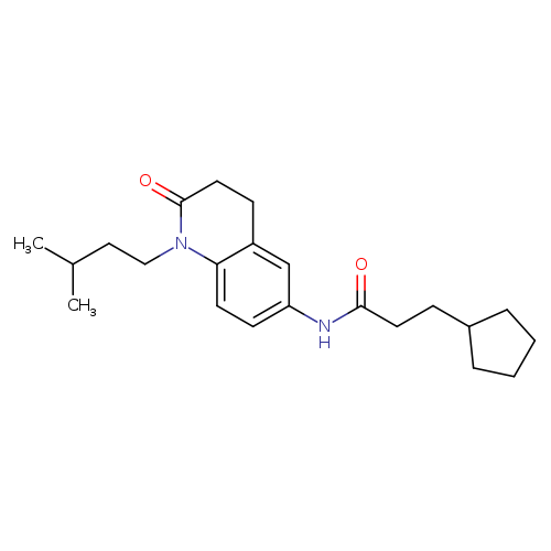 3-cyclopentyl-N-[1-(3-methylbutyl)-2-oxo-1,2,3,4-tetrahydroquinolin-6-yl]propanamide