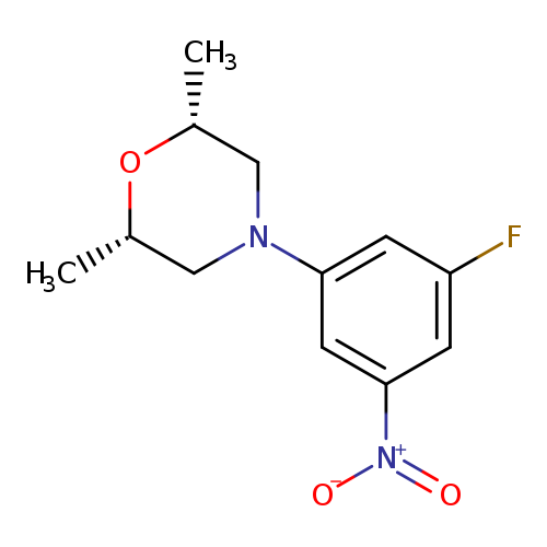 4-(3-fluoro-5-nitrophenyl)-2,6-dimethylmorpholine, cis