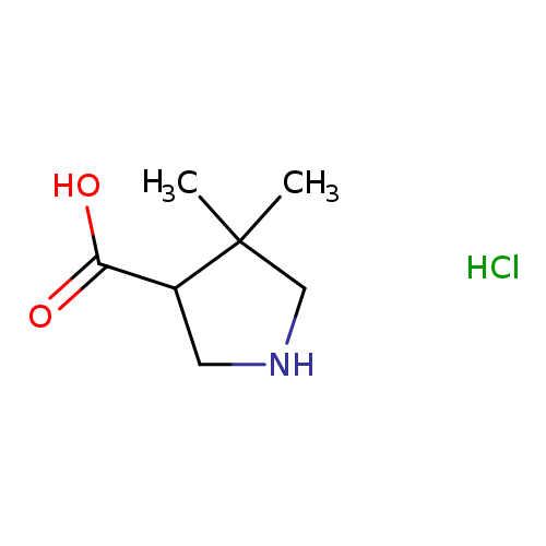 4,4-Dimethylpyrrolidine-3-carboxylic acid, HCl