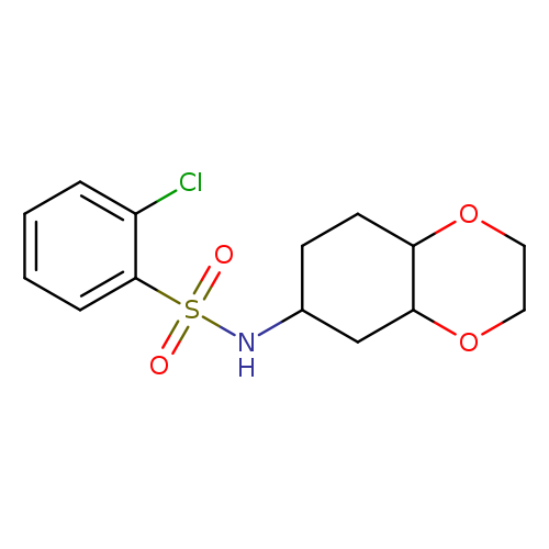 2-chloro-N-(octahydro-1,4-benzodioxin-6-yl)benzene-1-sulfonamide