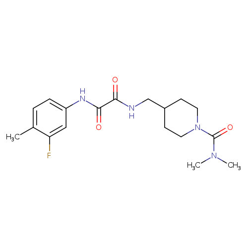 N-{[1-(dimethylcarbamoyl)piperidin-4-yl]methyl}-N'-(3-fluoro-4-methylphenyl)ethanediamide