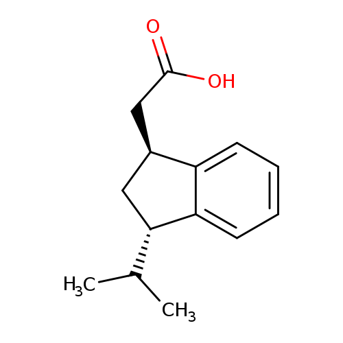 2-[3-(propan-2-yl)-2,3-dihydro-1H-inden-1-yl]acetic acid, trans